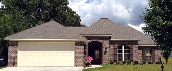 Country, European, French Country House Plan 56983 with 4 Beds, 2 Baths, 2 Car Garage Elevation