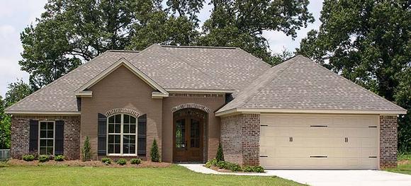 Country, French Country House Plan 56988 with 4 Beds, 2 Baths, 2 Car Garage Elevation