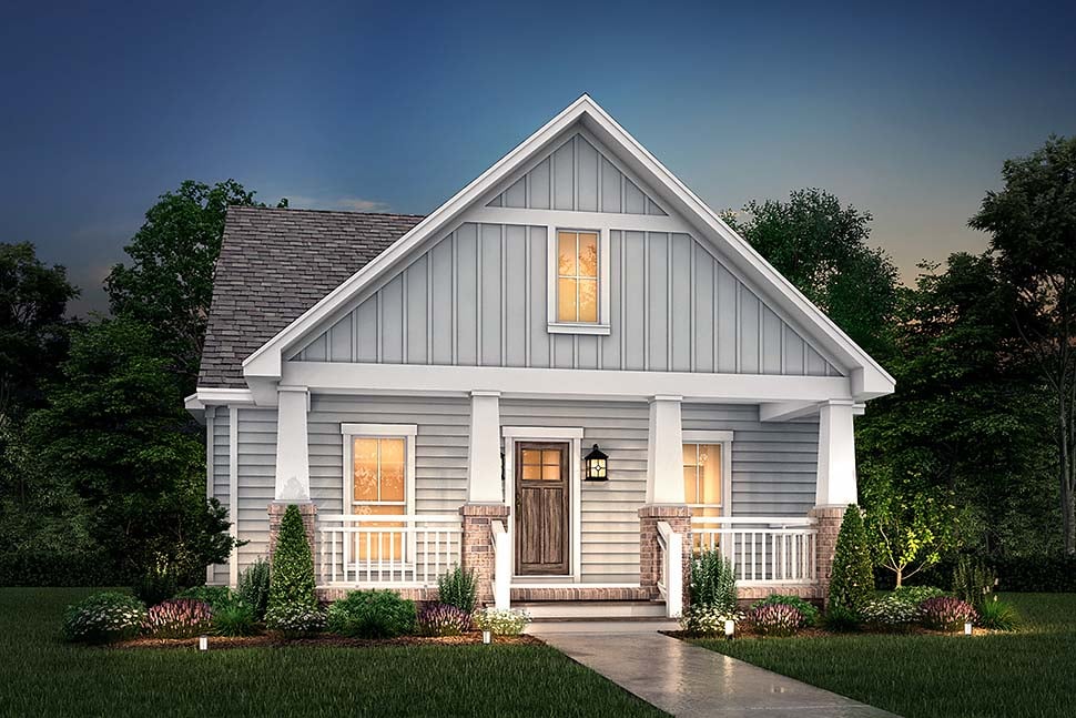 Cottage, Country, Craftsman Plan with 1800 Sq. Ft., 3 Bedrooms, 3 Bathrooms, 2 Car Garage Picture 5