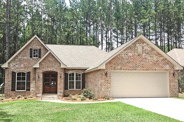 Country, French Country, Traditional House Plan 56998 with 3 Beds, 2 Baths, 2 Car Garage Elevation