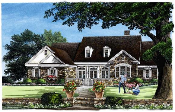 Traditional House Plan 57030 with 4 Beds, 4 Baths, 3 Car Garage Elevation
