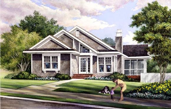 Contemporary, Craftsman House Plan 57070 with 3 Beds, 2 Baths Elevation