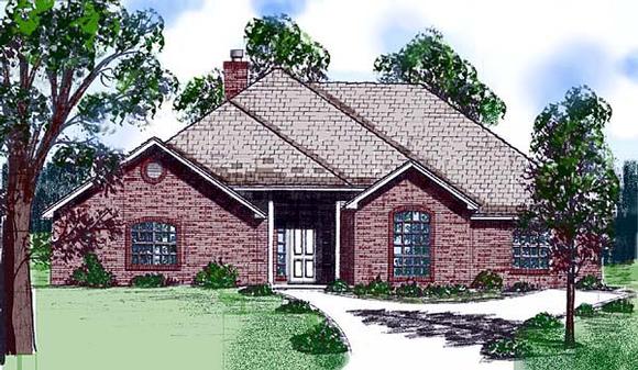 Traditional House Plan 57136 with 3 Beds, 3 Baths, 2 Car Garage Elevation