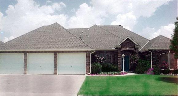 Traditional House Plan 57141 with 3 Beds, 3 Baths, 3 Car Garage Elevation