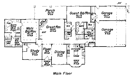 Victorian House Plan 57164 with 4 Beds, 5 Baths, 3 Car Garage First Level Plan