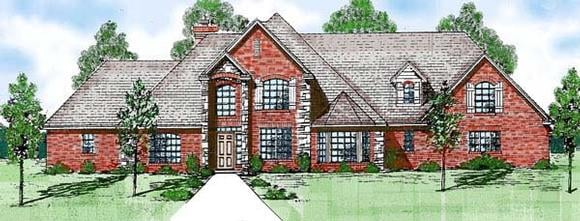 Victorian House Plan 57164 with 4 Beds, 5 Baths, 3 Car Garage Elevation