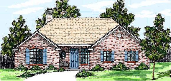 Traditional House Plan 57167 with 3 Beds, 2 Baths, 2 Car Garage Elevation