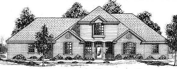 House Plan 57171 with 3 Beds, 3 Baths, 3 Car Garage Elevation