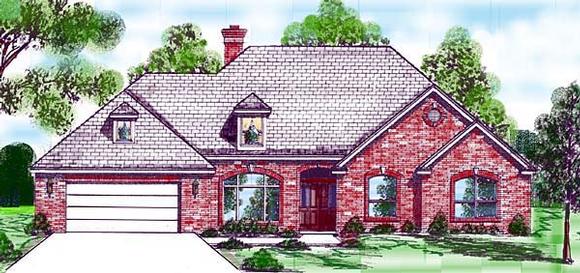 House Plan 57179 with 2 Beds, 3 Baths, 2 Car Garage Elevation