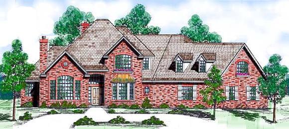 House Plan 57182 with 3 Beds, 4 Baths, 3 Car Garage Elevation