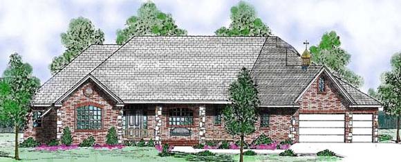 Traditional House Plan 57184 with 4 Beds, 3 Baths, 3 Car Garage Elevation