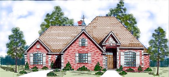 Country House Plan 57197 with 3 Beds, 3 Baths, 3 Car Garage Elevation