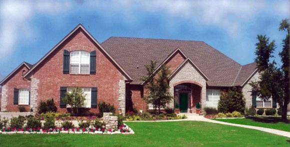 Ranch House Plan 57200 with 4 Beds, 4 Baths, 3 Car Garage Elevation
