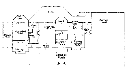 House Plan 57212 with 4 Beds, 4 Baths, 3 Car Garage First Level Plan