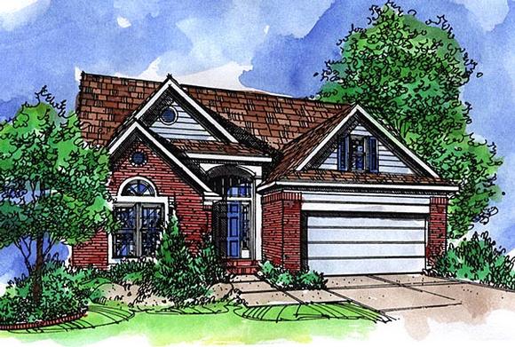 Country House Plan 57513 with 3 Beds, 3 Baths, 2 Car Garage Elevation