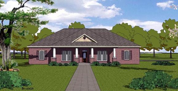 Country, Craftsman, Ranch, Southern House Plan 57793 with 4 Beds, 3 Baths, 2 Car Garage Elevation
