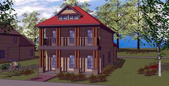 Colonial, Southern House Plan 57867 with 3 Beds, 3 Baths, 2 Car Garage Elevation
