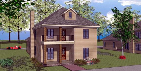 Colonial, Southern House Plan 57869 with 3 Beds, 3 Baths, 2 Car Garage Elevation