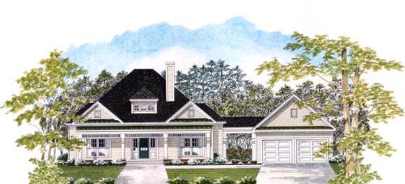 Traditional House Plan 58051 with 3 Beds, 3 Baths, 2 Car Garage Elevation