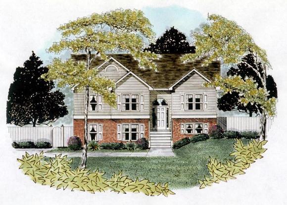 Traditional House Plan 58110 with 3 Beds, 2 Baths, 2 Car Garage Elevation
