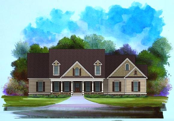 Craftsman House Plan 58198 with 3 Beds, 3 Baths, 2 Car Garage Elevation