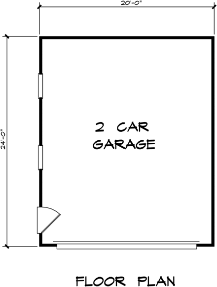 2 Car Garage Plan 58242 First Level Plan