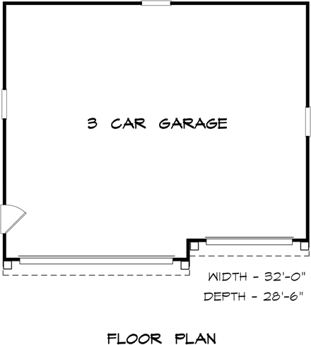 3 Car Garage Plan 58245 First Level Plan
