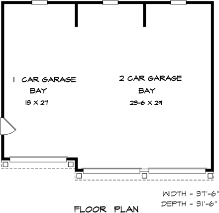 3 Car Garage Plan 58247 First Level Plan