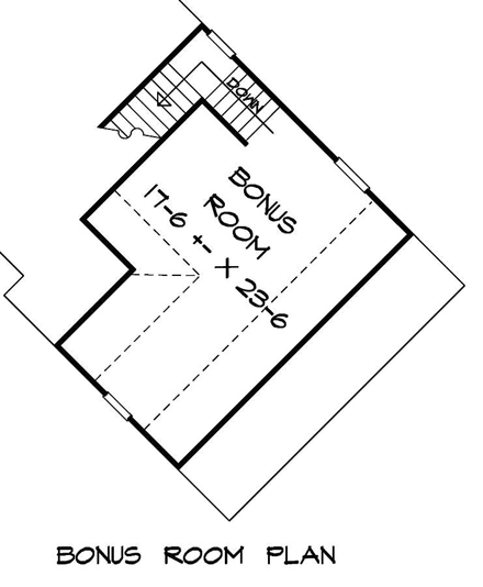 Craftsman House Plan 58255 with 4 Beds, 4 Baths, 2 Car Garage Second Level Plan
