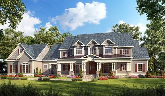 Country, Craftsman, Farmhouse, Southern, Traditional House Plan 58272 with 4 Beds, 5 Baths, 3 Car Garage Elevation