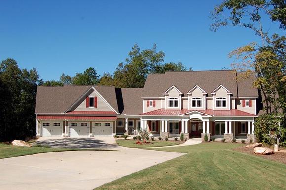 Craftsman, Traditional House Plan 58274 with 4 Beds, 5 Baths, 3 Car Garage Elevation