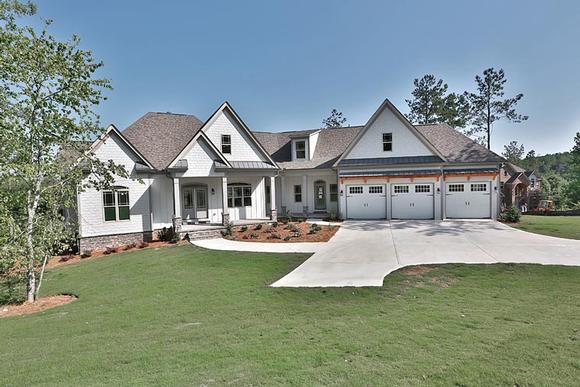 Traditional House Plan 58298 with 3 Beds, 4 Baths, 3 Car Garage Elevation