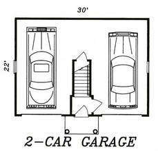 Colonial 2 Car Garage Plan 58417 First Level Plan