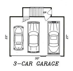 Tudor 3 Car Garage Plan 58418 First Level Plan