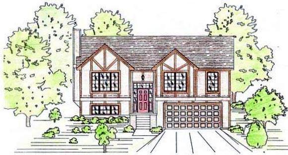 House Plan 58426 with 3 Beds, 2 Baths, 2 Car Garage Elevation