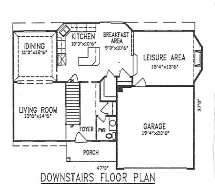 House Plan 58484 with 5 Beds, 3 Baths, 2 Car Garage First Level Plan