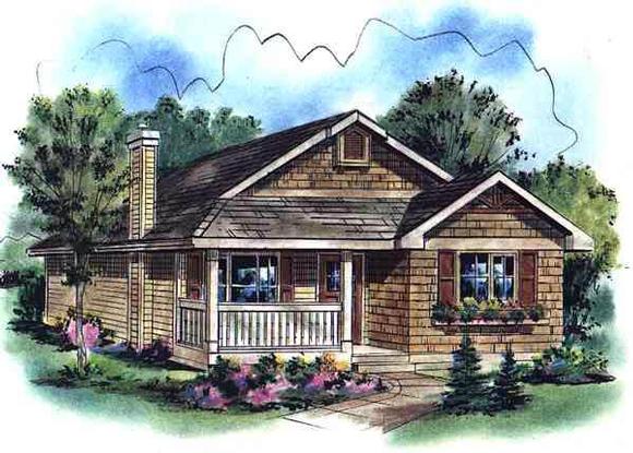 Country House Plan 58503 with 3 Beds, 2 Baths Elevation