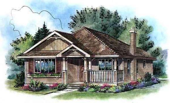 Contemporary House Plan 58505 with 2 Beds, 2 Baths Elevation