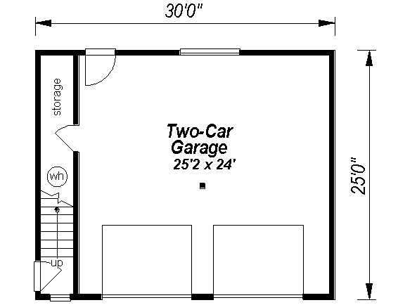 Cape Cod, Contemporary, Craftsman 2 Car Garage Apartment Plan 58541 with 1 Beds, 1 Baths Level One