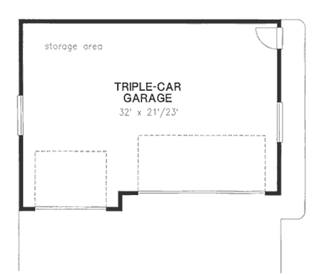 Contemporary 3 Car Garage Plan 58724 First Level Plan