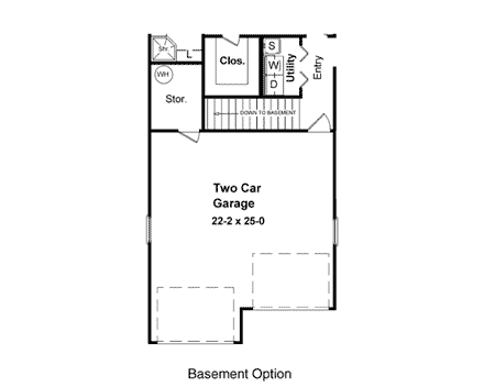 Cottage, Ranch, Traditional House Plan 59003 with 3 Beds, 2 Baths, 2 Car Garage Second Level Plan