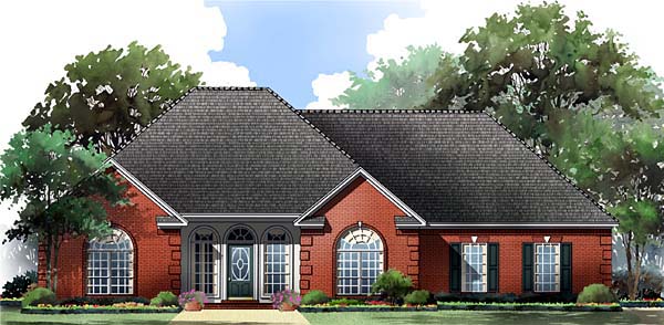 Cottage, Country, European, Traditional House Plan 59055 with 3 Beds, 2 Baths, 2 Car Garage Elevation
