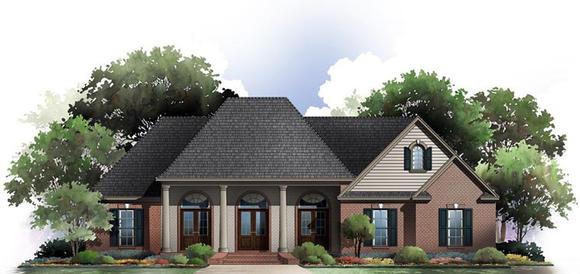 Country, European, Traditional House Plan 59078 with 3 Beds, 3 Baths, 2 Car Garage Elevation