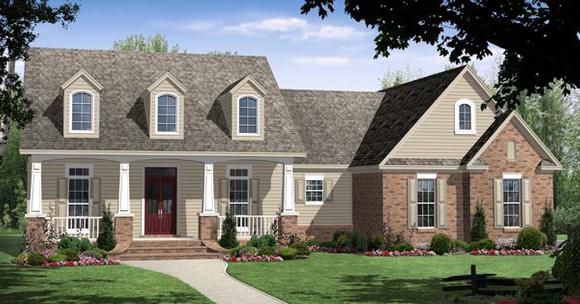 Country, Craftsman, European, Traditional House Plan 59116 with 3 Beds, 2 Baths, 2 Car Garage Elevation