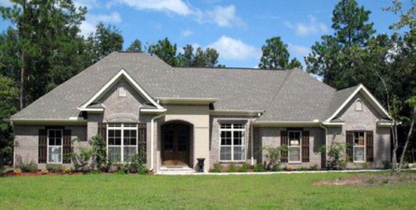 European, French Country, Traditional Plan with 2350 Sq. Ft., 3 Bedrooms, 3 Bathrooms, 2 Car Garage Picture 2