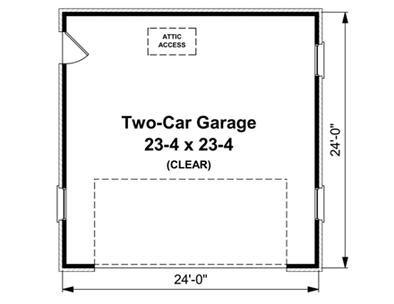 Country, Traditional 2 Car Garage Plan 59119 First Level Plan