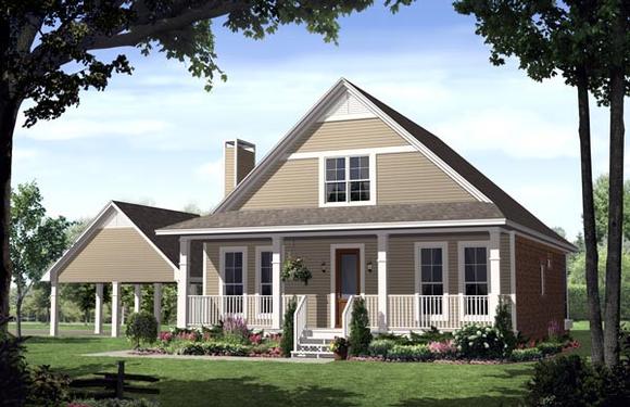 Country, Farmhouse, Traditional House Plan 59124 with 3 Beds, 3 Baths, 2 Car Garage Elevation