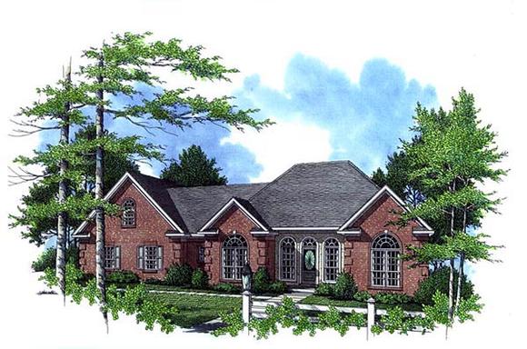Country, European, French Country, Traditional House Plan 59129 with 3 Beds, 3 Baths, 2 Car Garage Elevation