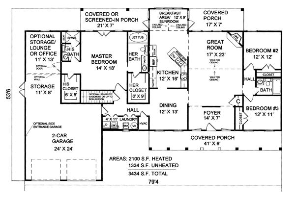 House Plan 59130 Traditional Style With 2100 Sq Ft 3 Bed Bath House Plan 59130 Traditional Style, 2100 Sf House Plans