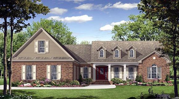 Country, European, French Country, Traditional House Plan 59139 with 3 Beds, 3 Baths, 3 Car Garage Elevation